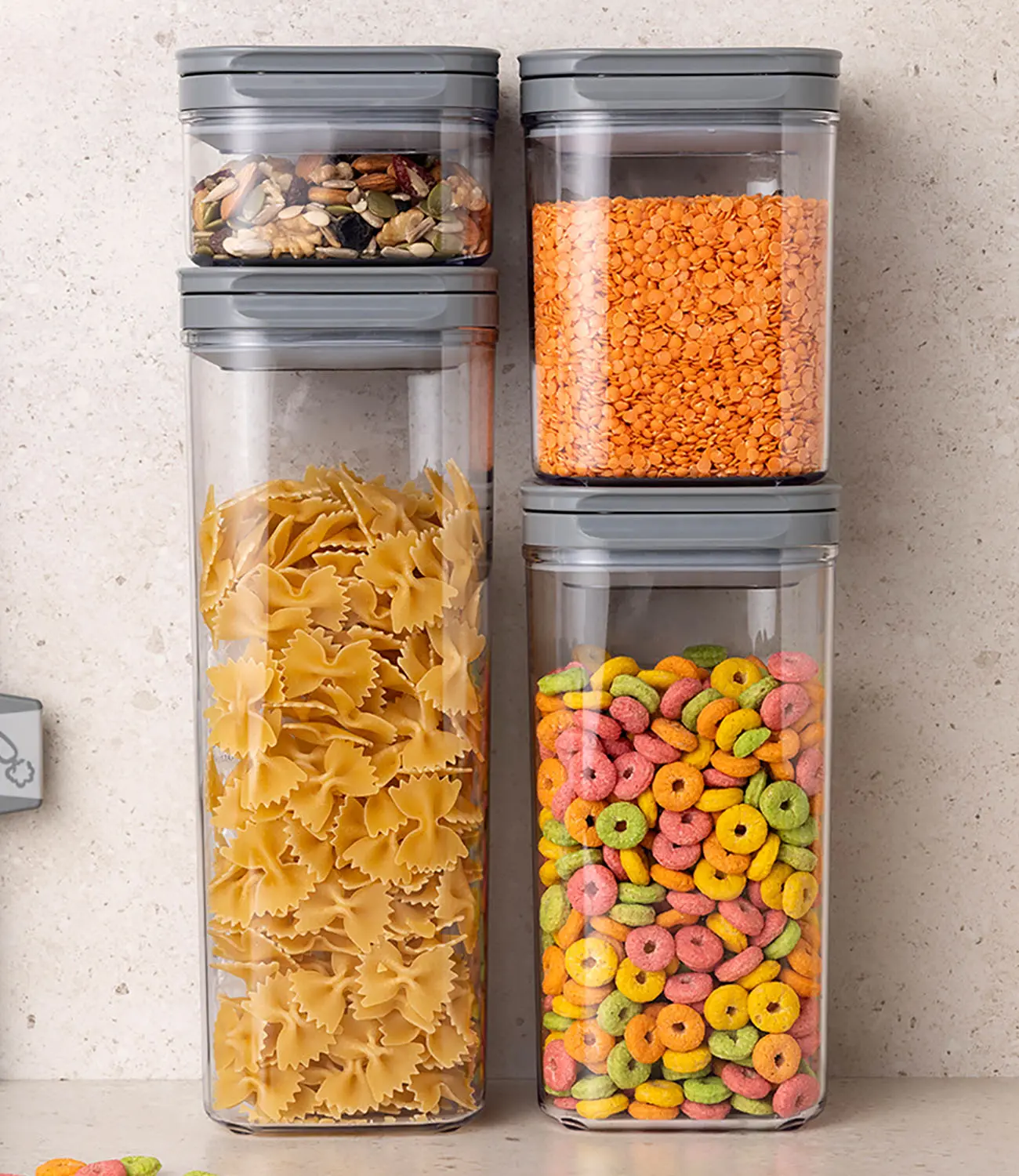 Airtight 4 Piece Stackable Containers